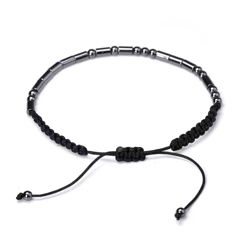 Pulsera Código Morse Personalizada de Hematita – Mensaje Secreto