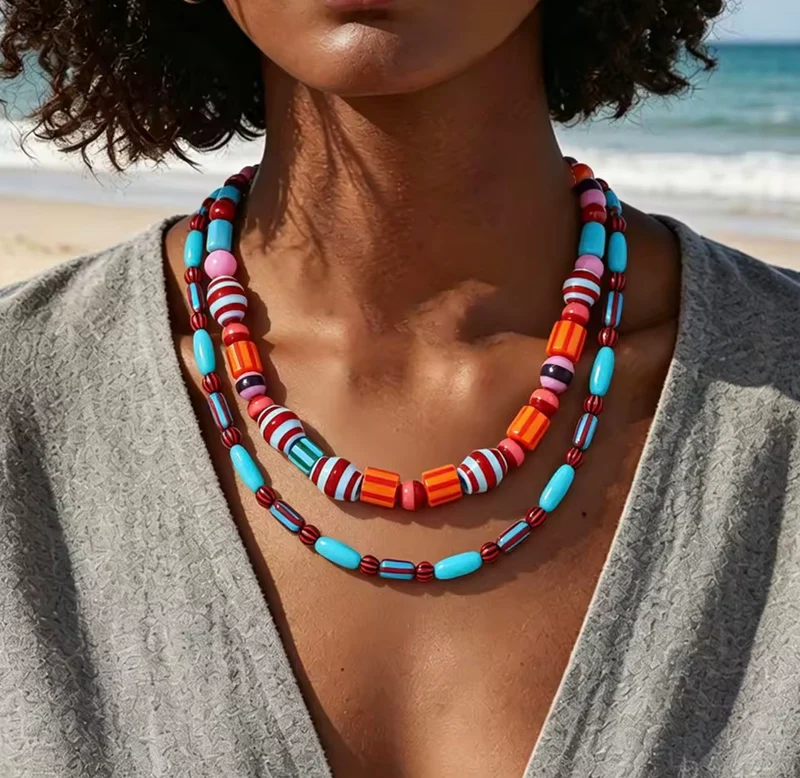 Pack de 2 collares boho multicolor | Collares verano 2026