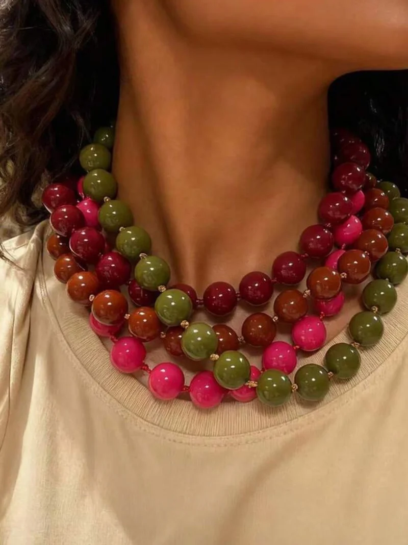 Collar de Cuentas para Mujer – Disponible en Varios Colores