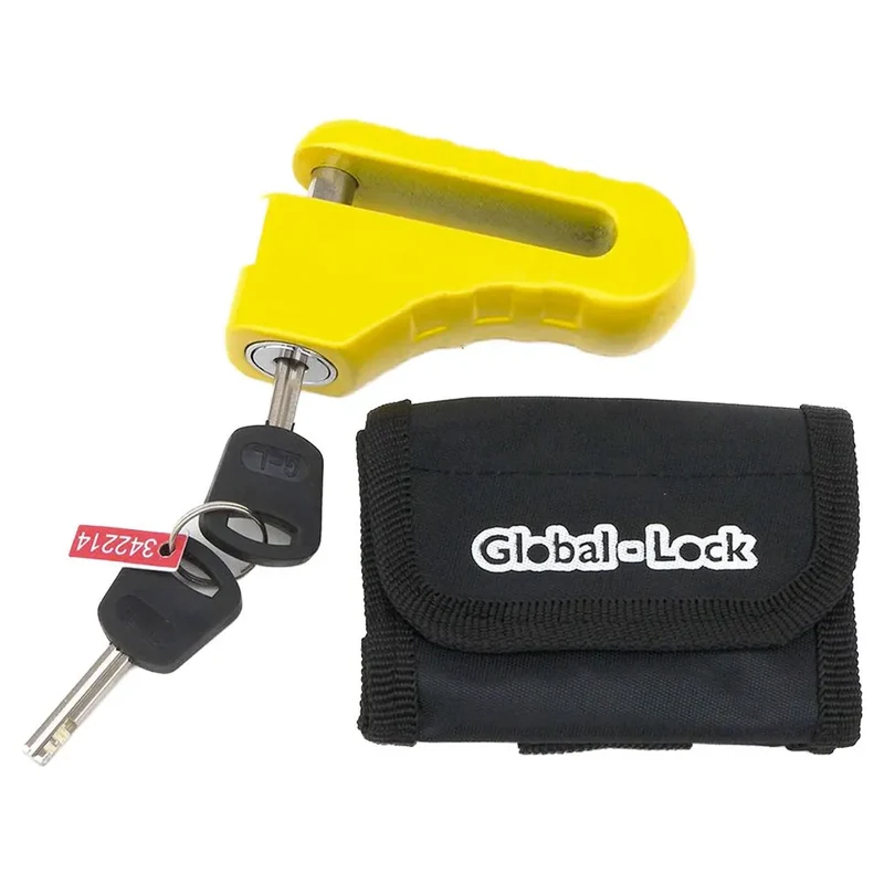 GLOBAL LOCK CANDADO (GL-D03) ANTIRROBO DISCO GLOBAL-LOC7 -CLASSIC LLAVE DE DISCOS (FUNDA) 10MM