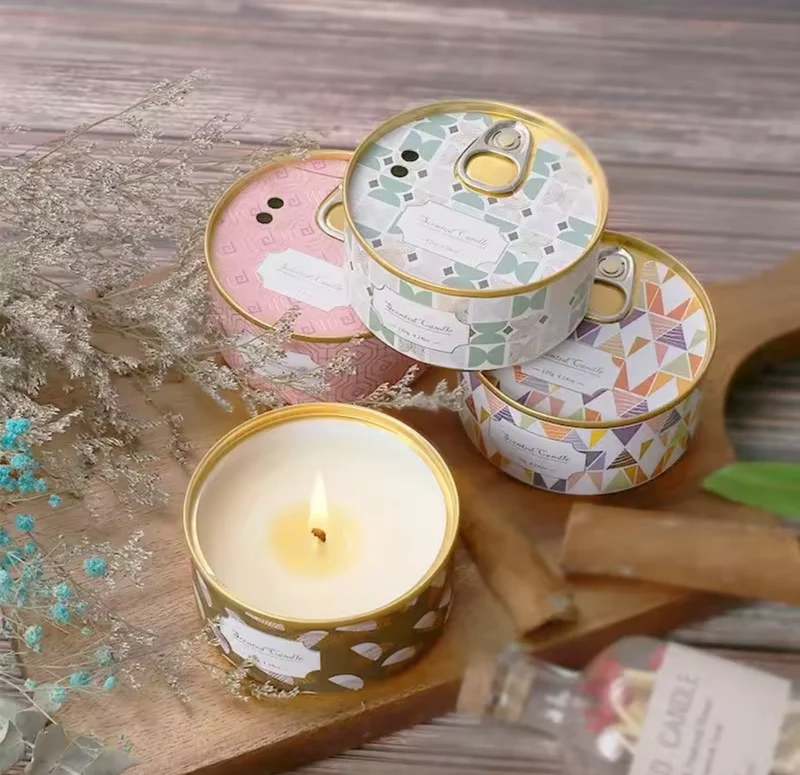 Vela aromática decorativa en lata | Velas perfumadas para regalo