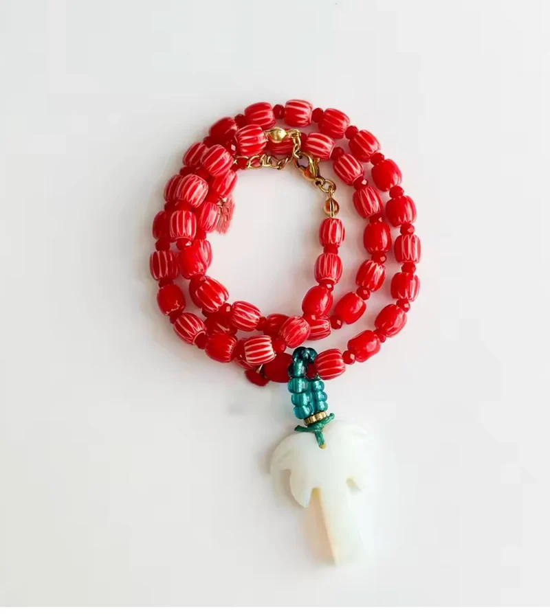 Collar Palmera de Cuentas de Colores | Collar Verano Mujer 2026
