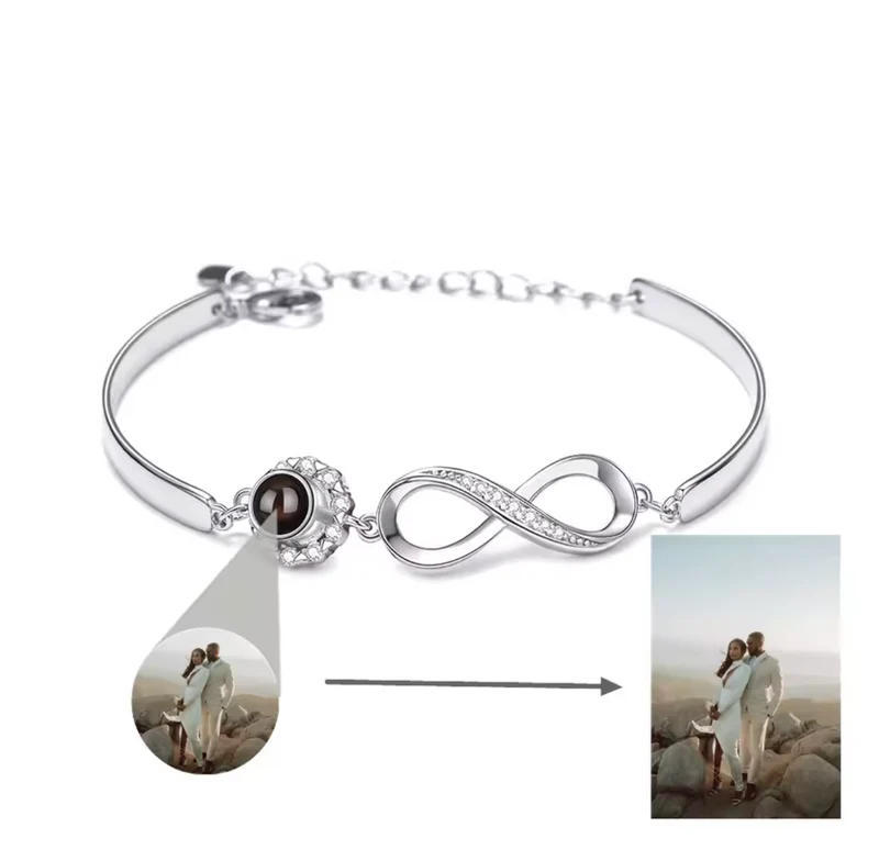 Pulsera Infinito con Foto Proyectable Personalizada