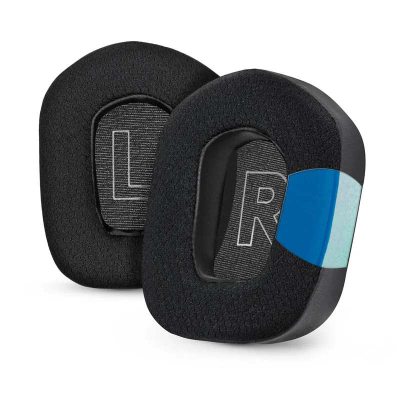 Almohadillas híbridas para auriculares Logitech G733, G335 y G535, gel refrescante, tela supersuave y espuma viscoelástica más gruesa.