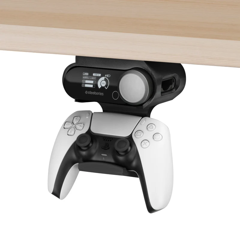 Soporte para debajo del escritorio y colgador de mando de juegos para SteelSeries Arctis Nova Pro Wireless, Nova Pro Omni y Nova Elite Base Station.