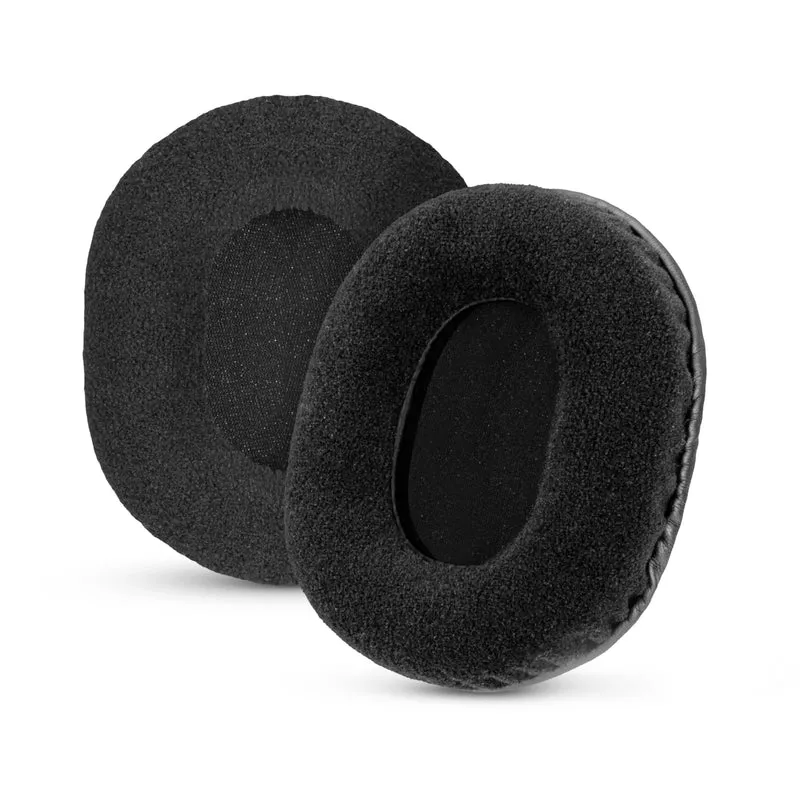 Almohadillas de terciopelo de repuesto para auriculares Audio-Technica ATH-M50X, M50xBT, M50RD, M40X, M30X y M20X. Terciopelo suave y espuma viscoelástica para mayor comodidad.
