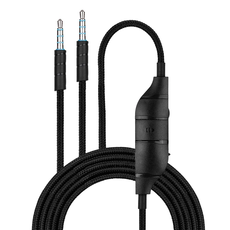 Cable de audio de repuesto compatible con Logitech G633, G635, G933, G935. Micrófono/control remoto en línea con control de volumen y silencio. Cable trenzado de nailon para auriculares de juego.