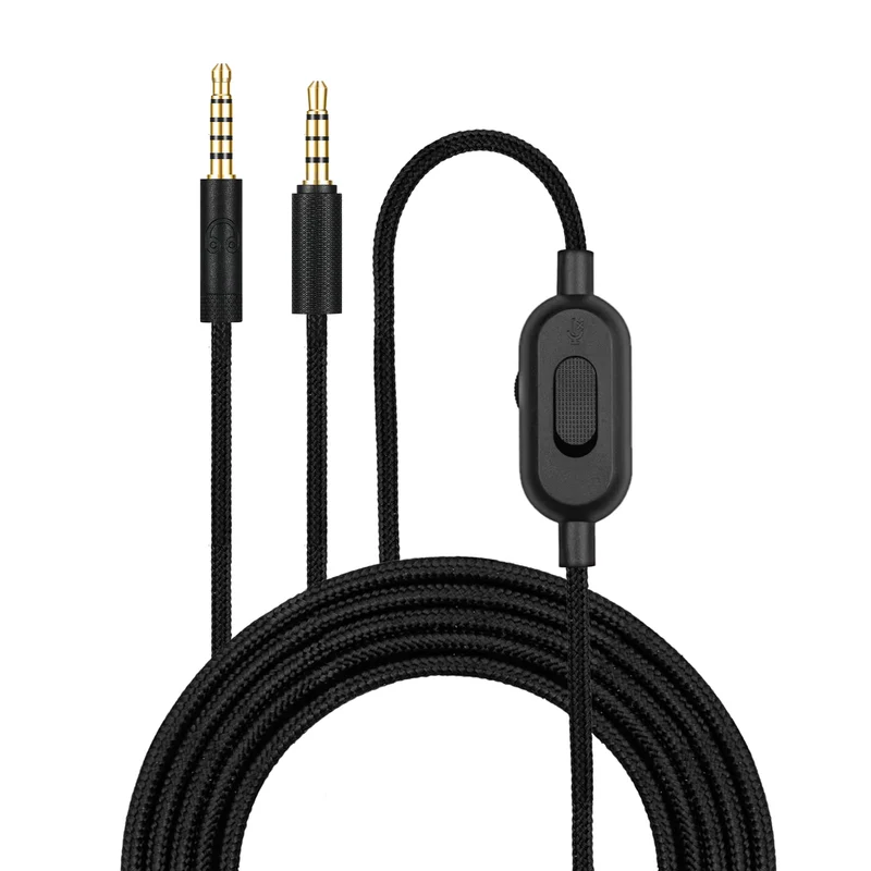 Cable de audio de repuesto compatible con Logitech G Pro, G Pro X, G433, G233 – Control remoto en línea con control de volumen y silencio
