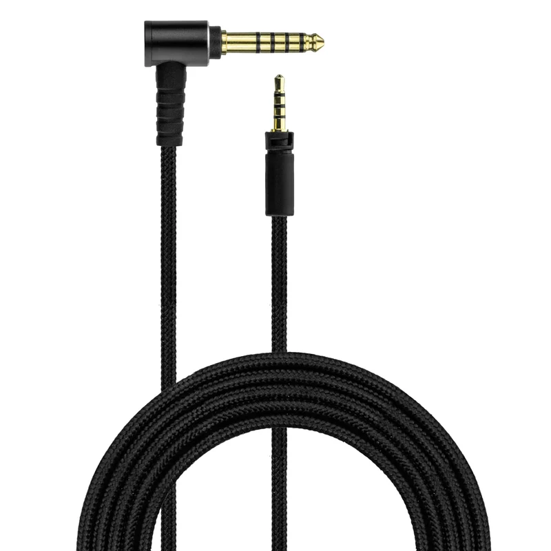 Cable de audio balanceado compatible con auriculares Sennheiser Momentum: conector Twist-Lock de 2.5 mm a conectores TRRRS de 4.4 mm, balanceados y chapados en oro.