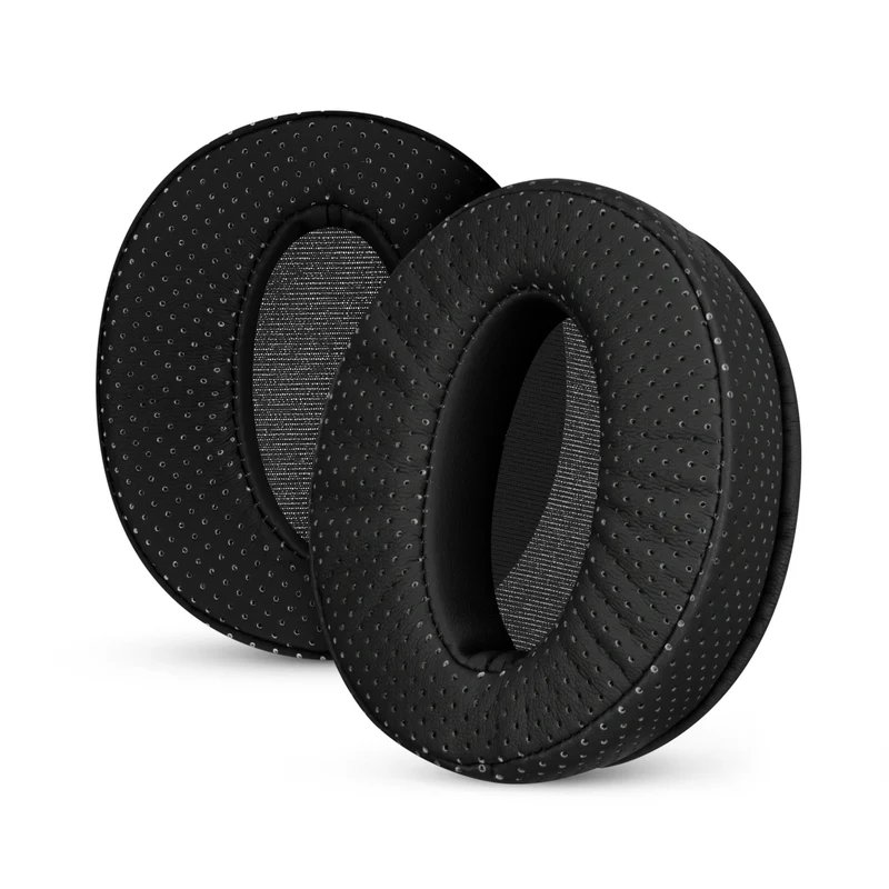 Almohadillas perforadas de repuesto para Sennheiser HD4.50BT, HD4.50BTNC, HD450BT, HD4.50SE, HD4.40BT, HD4.30G, HD4.20S, HD458BT, HD450, HD400S y HD 350BT (piel sintética y espuma viscoelástica).