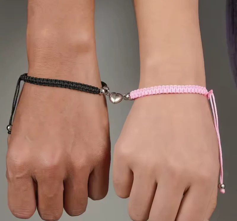 Pulseras imantadas para pareja de hilo – Se unen con imán