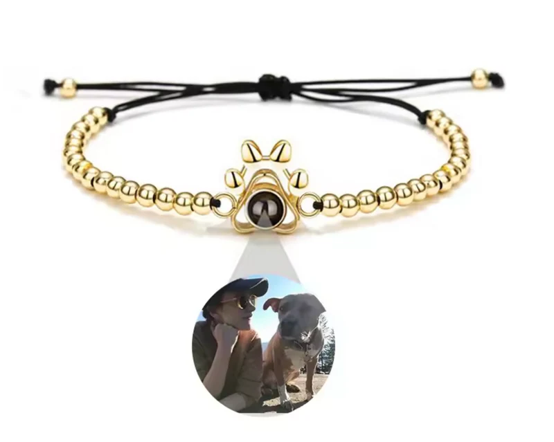 Pulsera Pata de Perro con Foto Personalizada | Regalo Mascotas