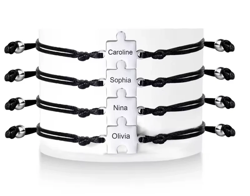 Pulsera puzzle personalizada – Acero inoxidable ajustable
