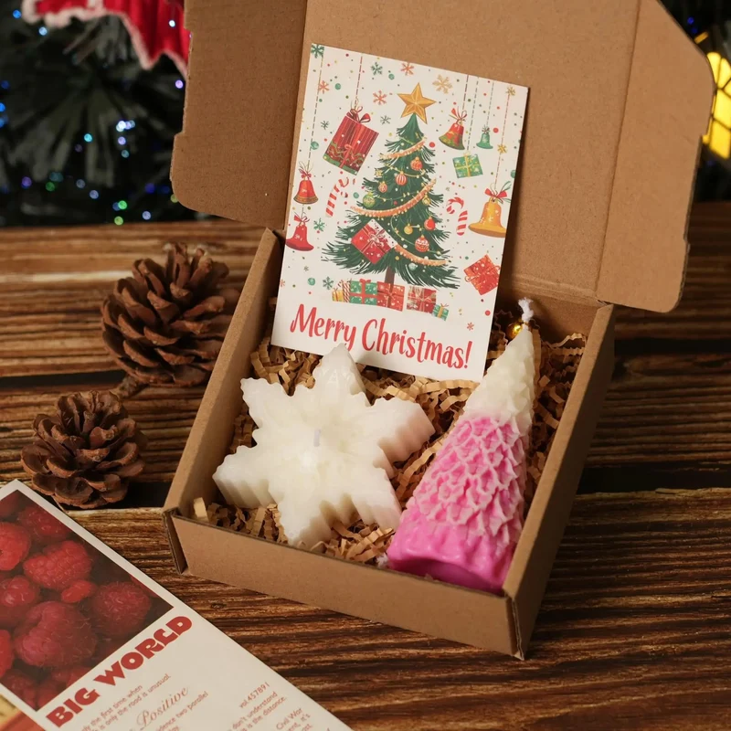 Pack Velas Navideñas Decorativas | Copo de Nieve + Árbol de Navidad