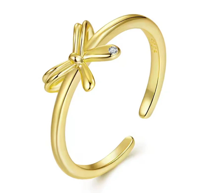 Anillo lazo minimalista · Plata de ley 925 u oro