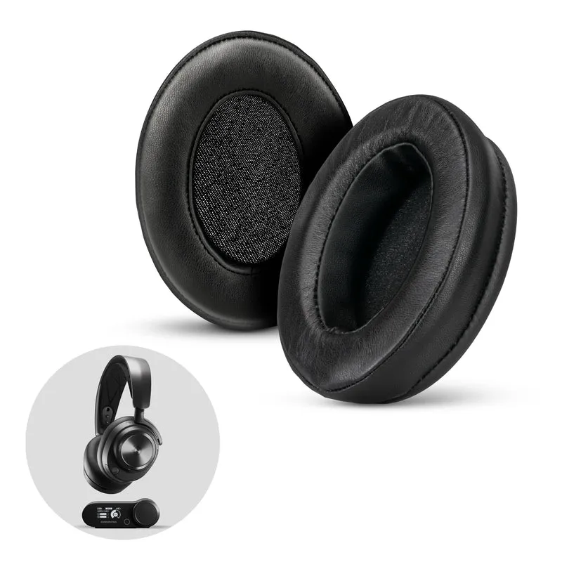 Almohadillas de piel de oveja para auriculares Steelseries Arctis Nova Pro Wireless, Nova Pro Omni y Nova Elite: espuma viscoelástica con suave piel de oveja auténtica.