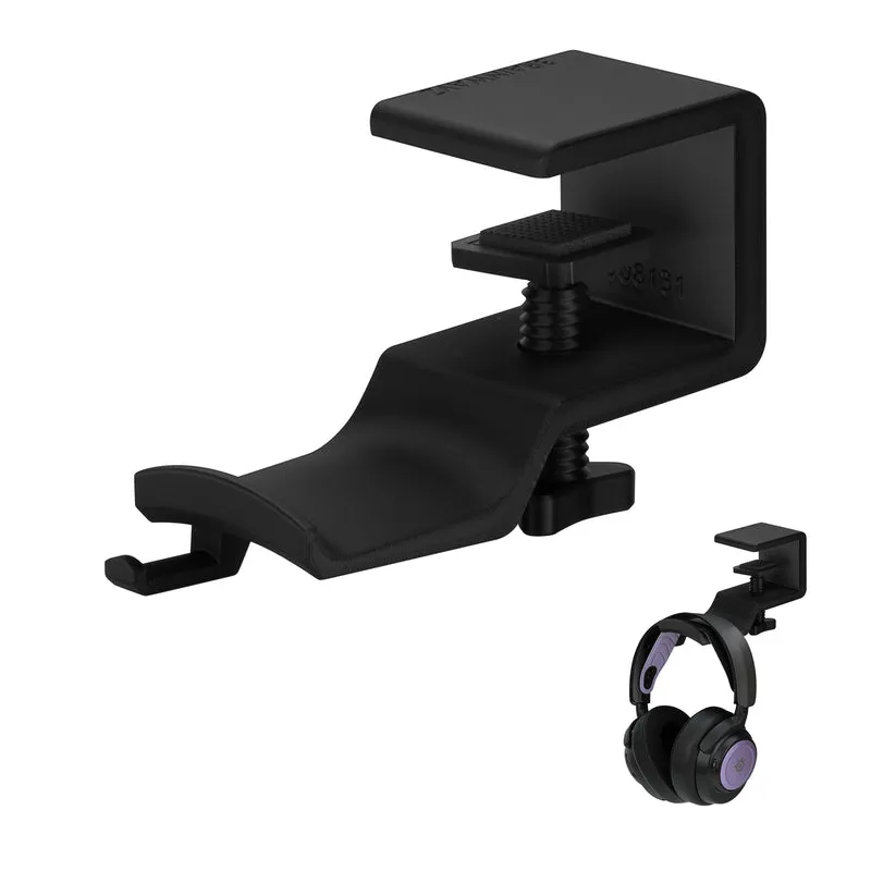 Brainwavz Paw - Soporte para colgar auriculares debajo del escritorio, atornillado, fácil de instalar con abrazadera de montaje ajustable, adecuado para todos los auriculares