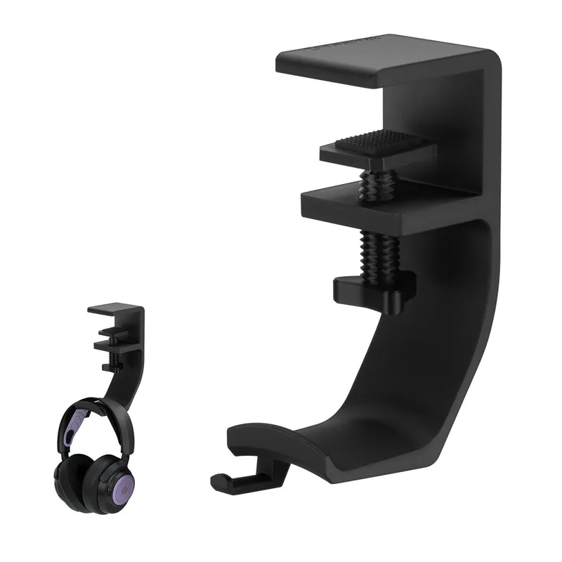 Brainwavz Claw: soporte para colgar auriculares debajo del escritorio, atornillado, fácil de instalar con abrazadera de montaje ajustable, adecuado para todos los auriculares