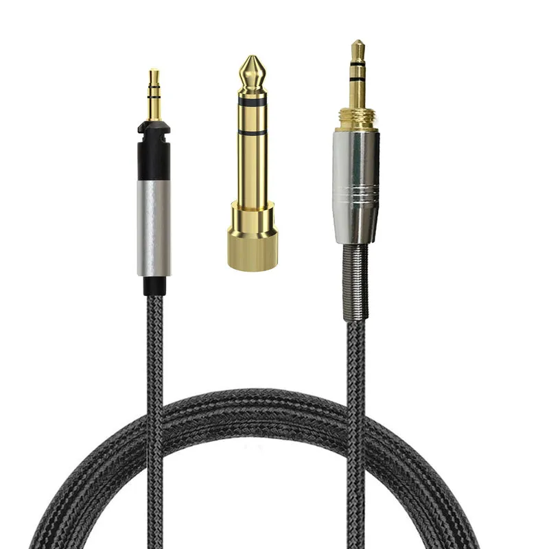 Cable de repuesto para auriculares Sennheiser HD518, HD558, HD598Cs, HD598, HD599, HD569 y HD579, con adaptador de audio de ¼” (6.35 mm) - 2M / 78”