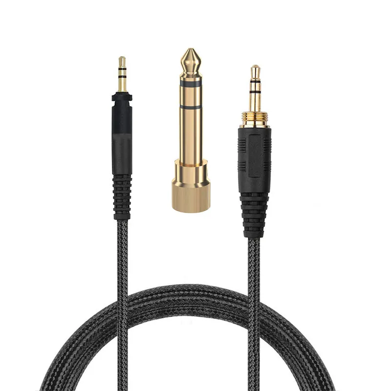 Cable de repuesto para auriculares Shure SRH840, SRH940, SRH440 y SRH750DJ, con adaptador de ¼” (6.35 mm) - 1.5 M - Trenzado