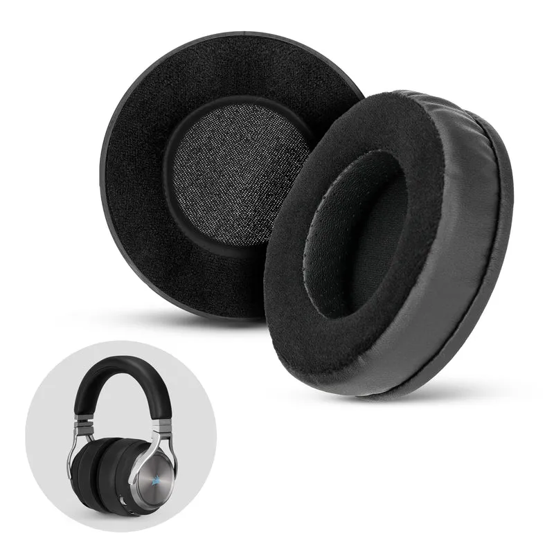Almohadillas híbridas gruesas para auriculares Corsair Virtuoso RGB (inalámbricos/XT/SE) - Espuma viscoelástica con material híbrido de terciopelo y cuero PU