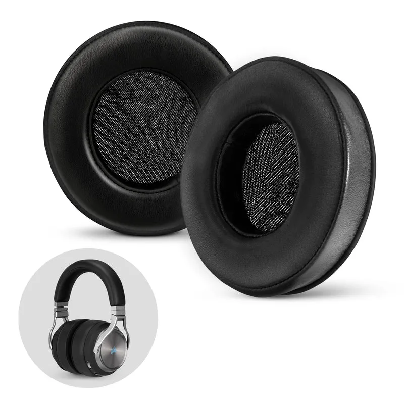 Almohadillas de piel de oveja para auriculares Corsair Virtuoso RGB (inalámbricos/XT/SE) - Espuma viscoelástica con piel de oveja suave