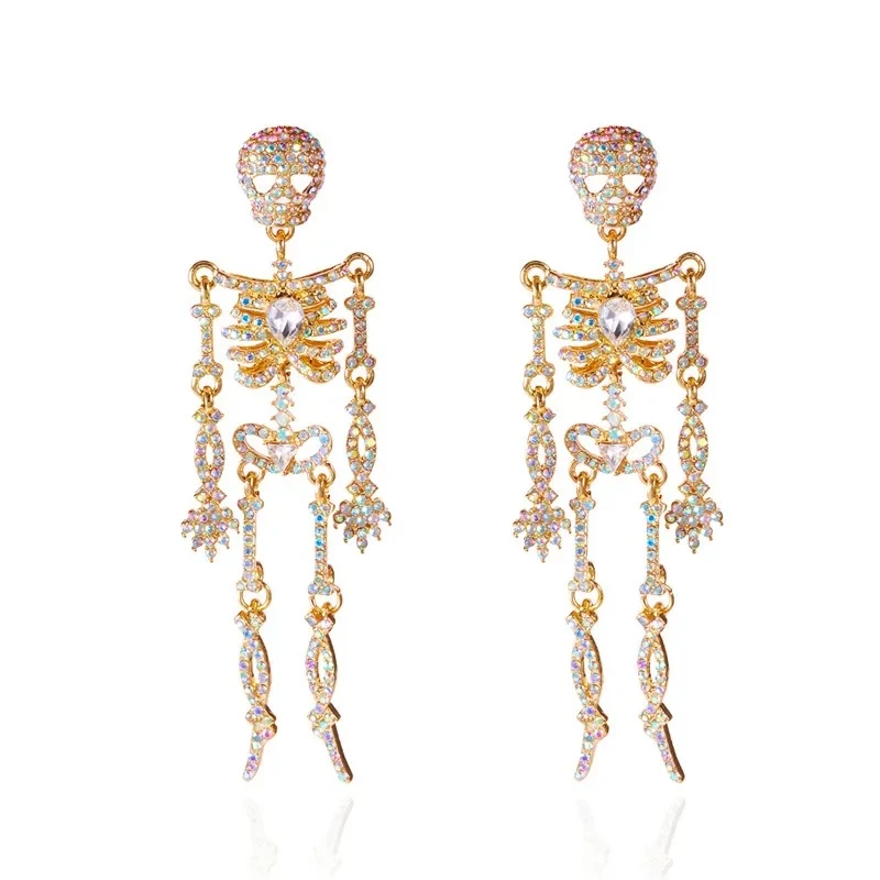 Pendientes Halloween Esqueleto con Brillantes