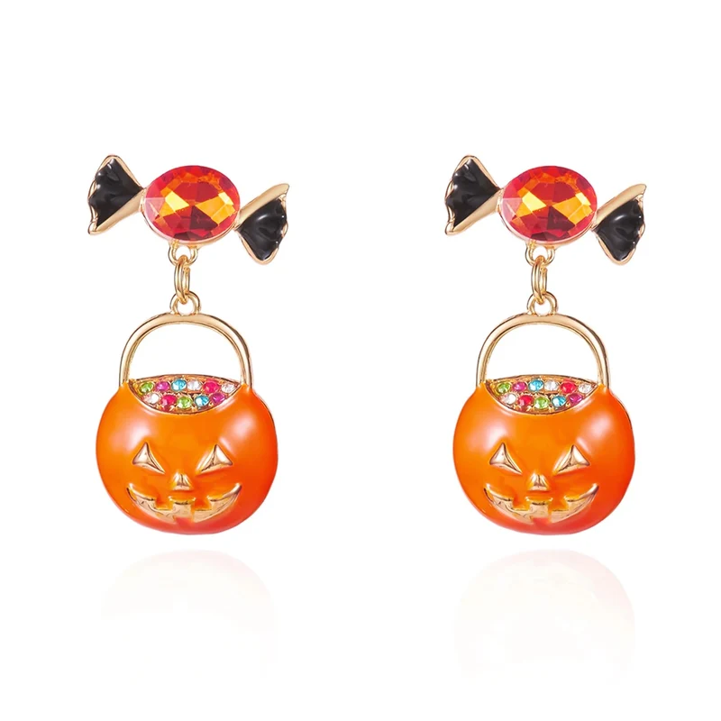 Pendientes Halloween calabaza y caramelo | White & You 🎃👻