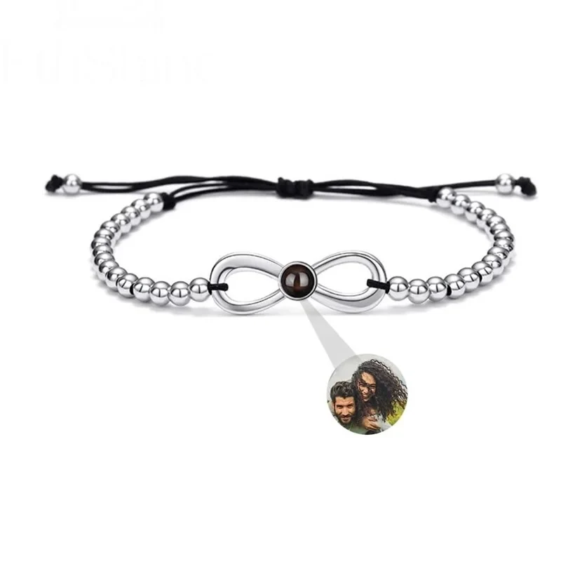 Pulsera Infinito Personalizada con Foto Proyectable – Regalo Único