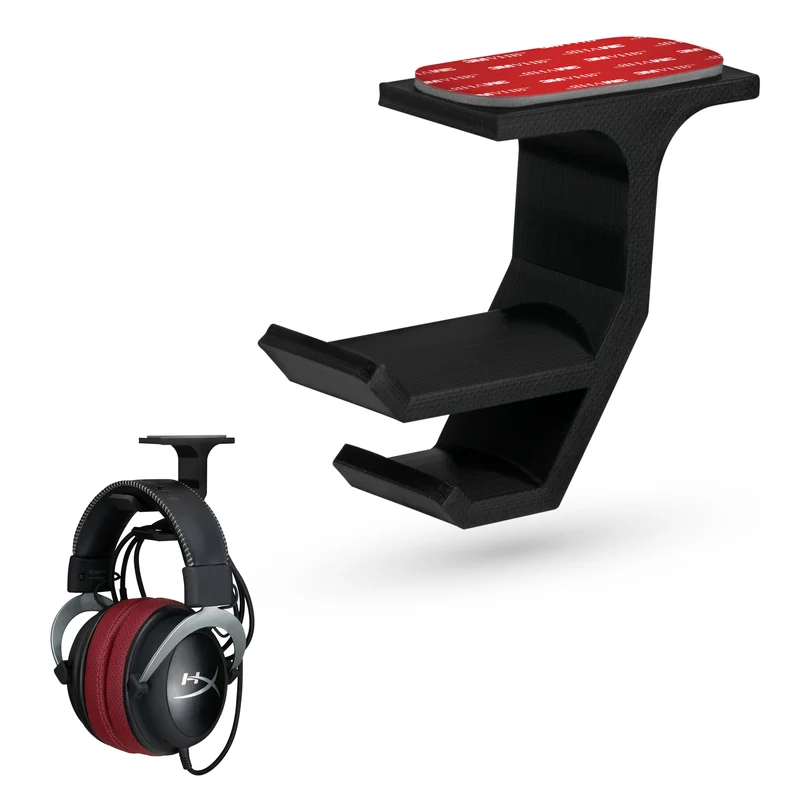 Koti - Soporte para colgar auriculares debajo del escritorio con almacenamiento de cables