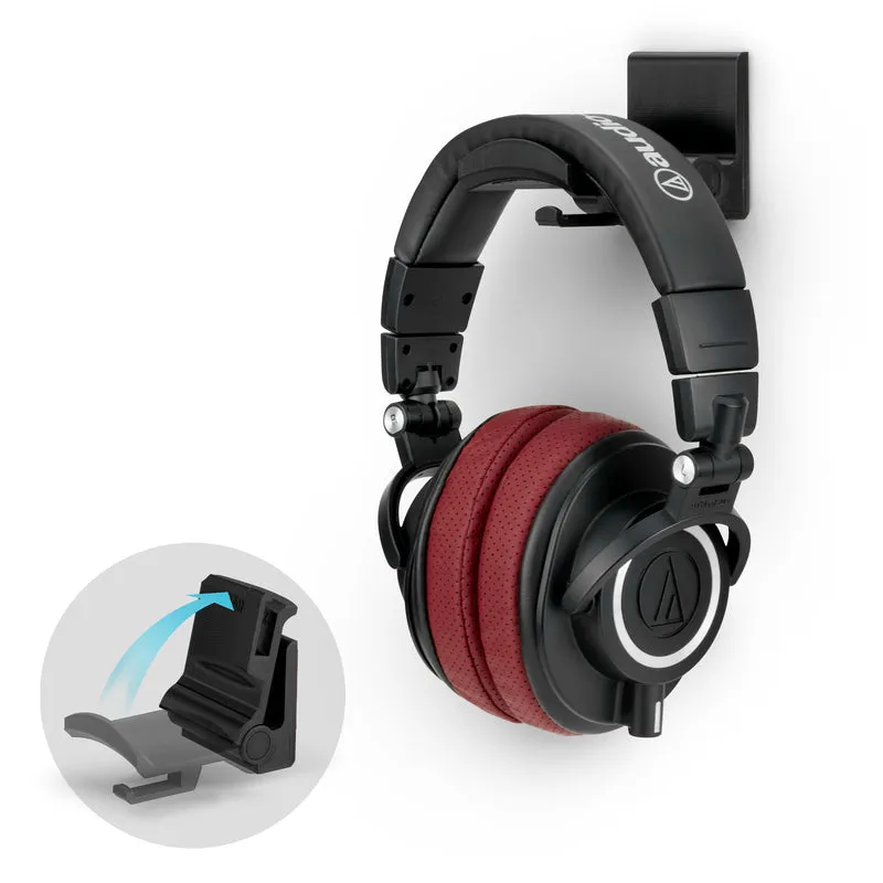 Bisagra - Soporte plegable para colgar auriculares montado en la pared
