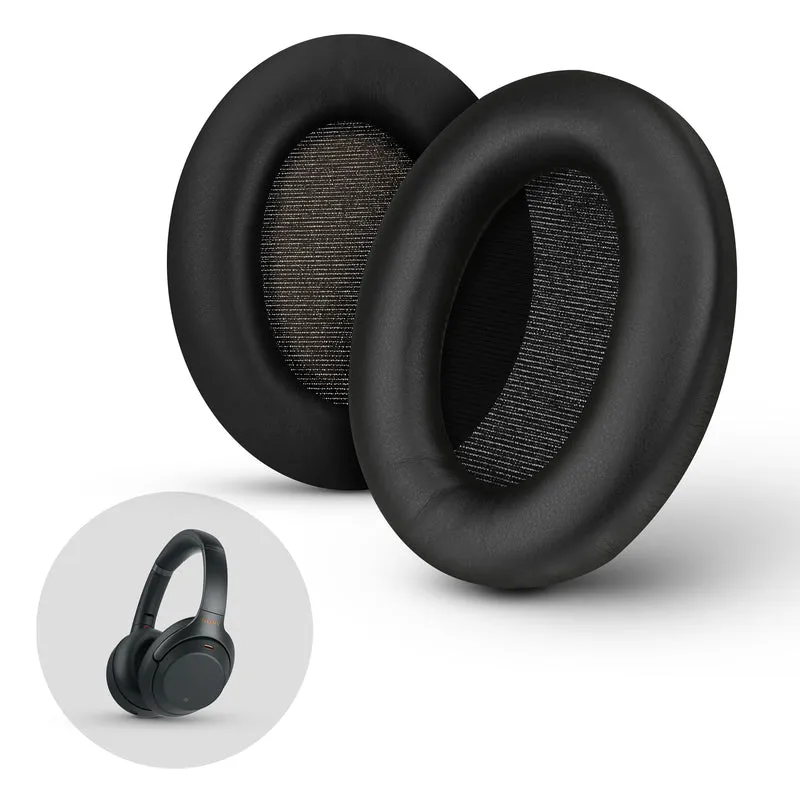 Almohadillas de repuesto para auriculares Sony WH-1000XM3: suaves almohadillas de cuero de PU y espuma viscoelástica para mayor comodidad, instalación fácil y rápida