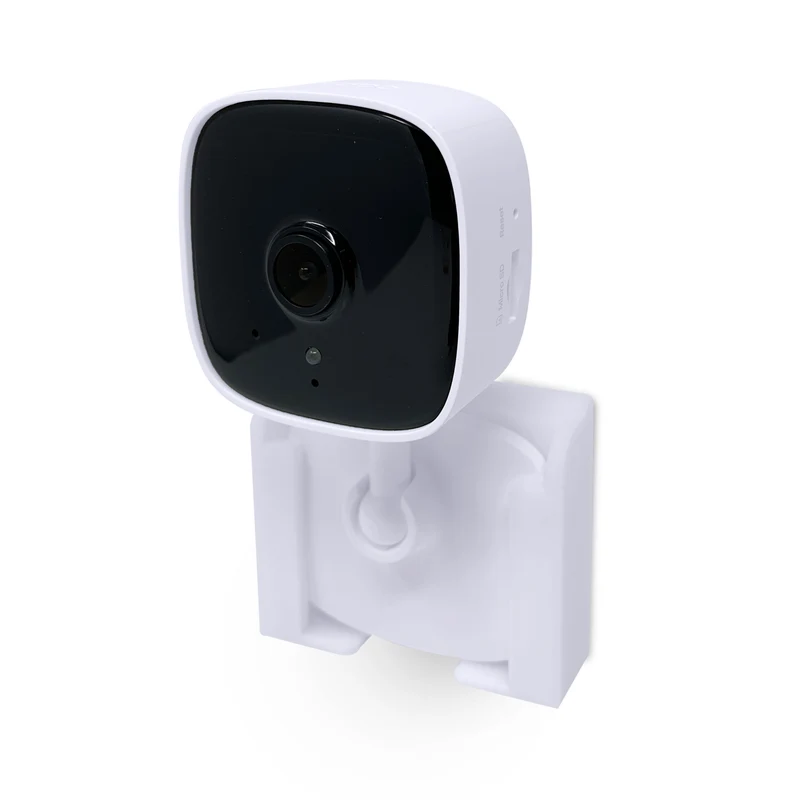 Paquete de 2 soportes de pared adhesivos para cámara Tapo TP-Link C100, soporte fácil de instalar, sin ensuciar, reduce los puntos ciegos y mejora la visualización, instalación adhesiva y atornillable