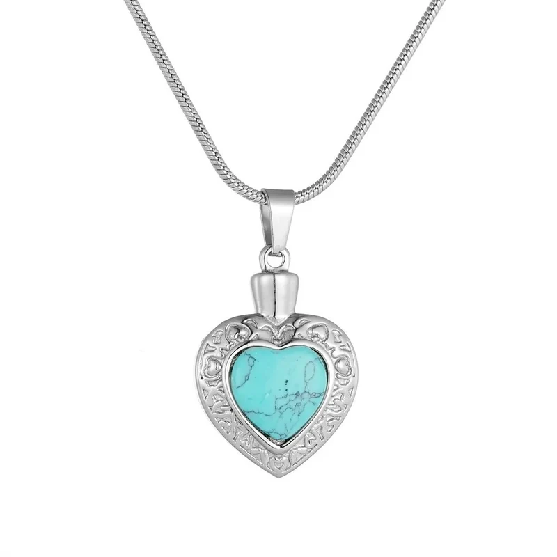 Collar para Cenizas Corazón | Colgante Urna Acero Inoxidable