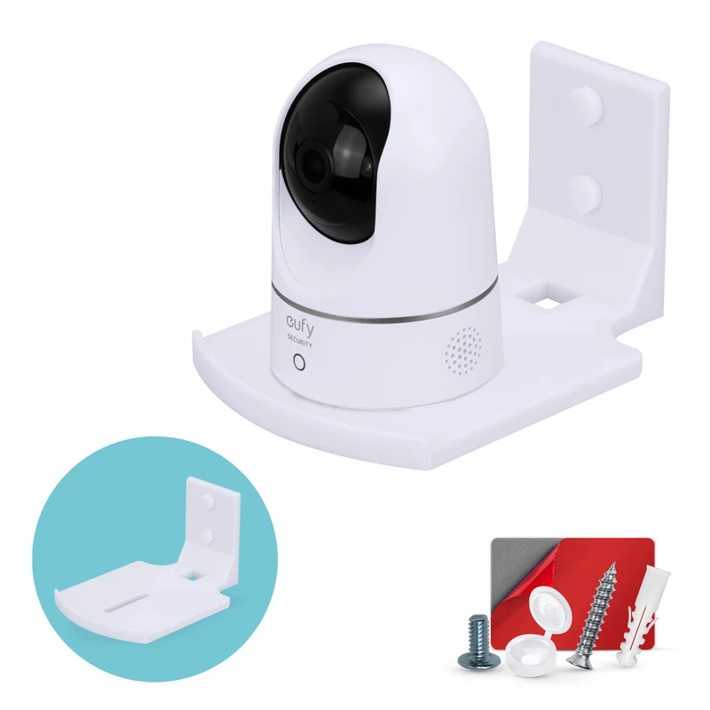 Soporte de pared cuadrado para monitor de bebé y cámara de seguridad de Eufy, Wyze, Wansview, Blink, TP Link, Ring y más - Montaje adhesivo y con tornillos, soporte de fácil instalación (W05)