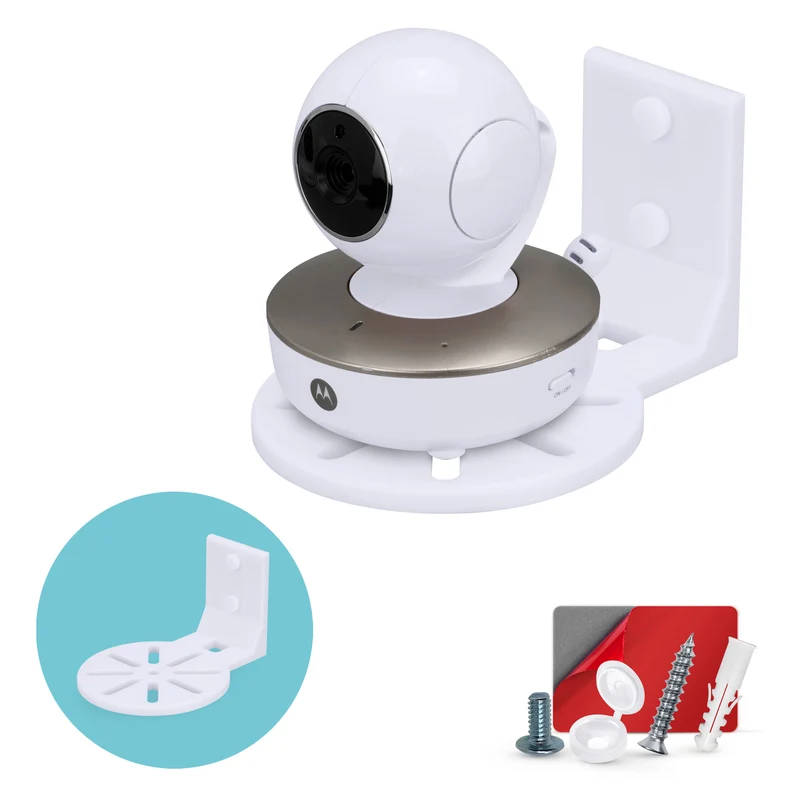 Soporte adhesivo de pared para monitor de bebé y cámara de seguridad con estante para Eufy, Wyze, Nanit, Infant Optics, Blink, TP Link, Kasa, Ring y más, soporte de seguridad de fácil instalación (W06)