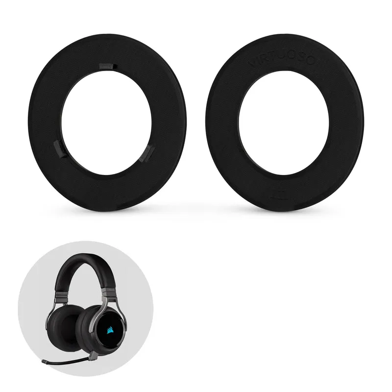Anillo adaptador de almohadillas para Corsair Virtuoso RGB Auriculares inalámbricos para juegos - Para usar con almohadillas redondas de repuesto Brainwavz de 100 mm
