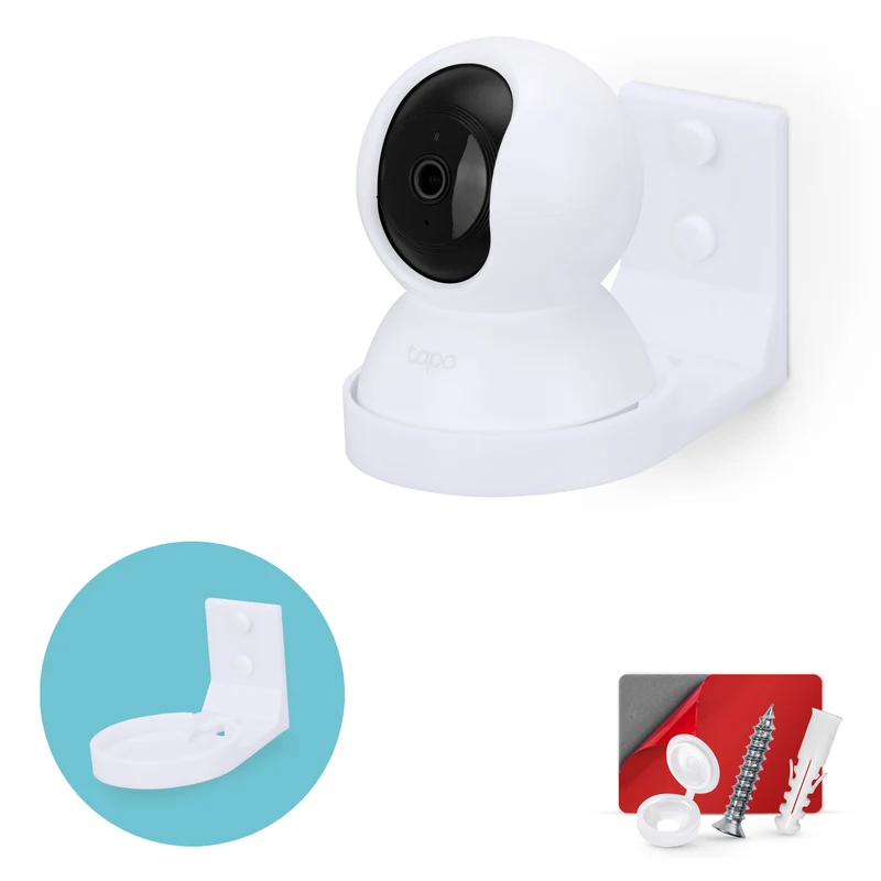 Soporte de montaje en pared para cámara de seguridad inteligente Tapo Pan/Tilt (C200 y C210), soporte diseñado a medida, reduce los puntos ciegos y el desorden