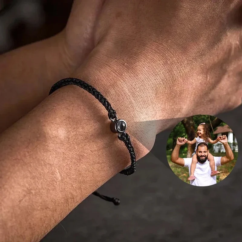 🖤 Pulsera con Foto Dentro para Hombre – Un detalle único y personal