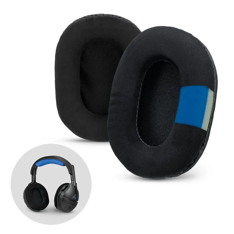 Almohadillas para audífonos para juegos mejoradas - Ovaladas pequeñas - Micro gamuza con gel refrigerante y espuma viscoelástica para Steelseries, Hyperx, Sony MDR-7506, AKG, Turtlebeach, Sennheiser y más (Micro gamuza)
