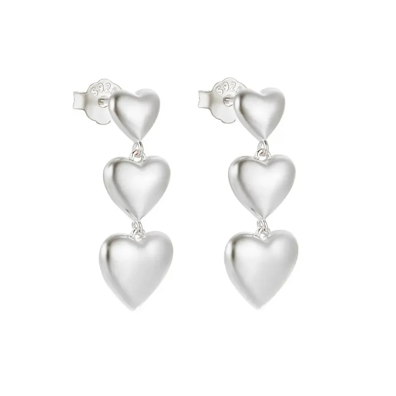Pendientes 3 corazones
