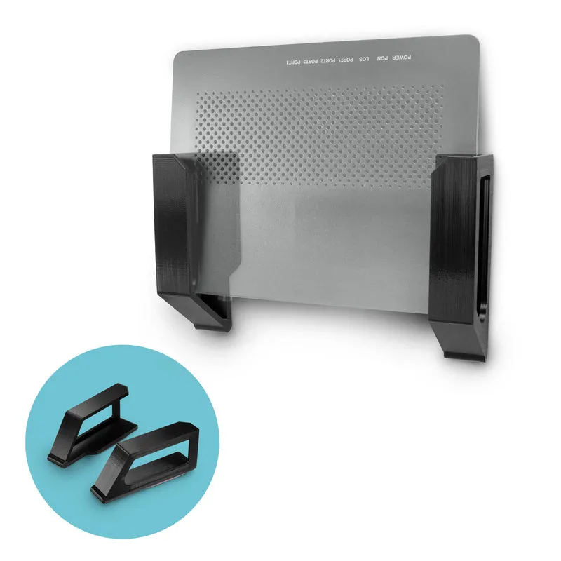 Soporte de pared sin tornillos para enrutadores, cajas de cable y más: dispositivos de hasta 1.5 "/ 38 mm de grosor