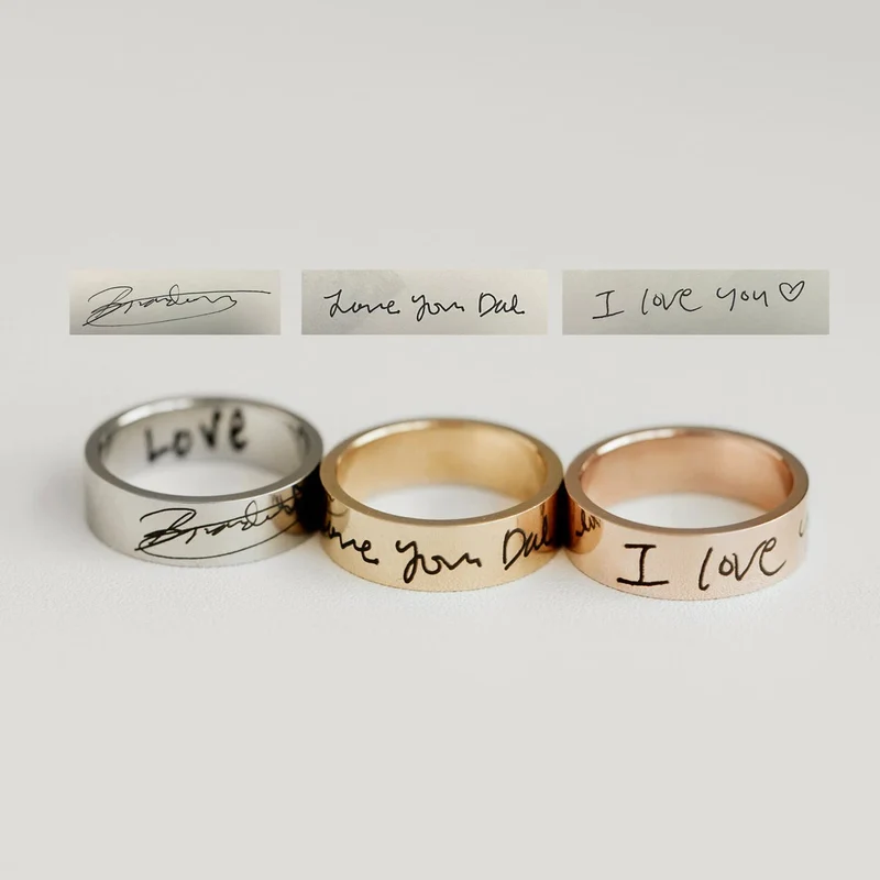 Anillo tipografía personalizada
