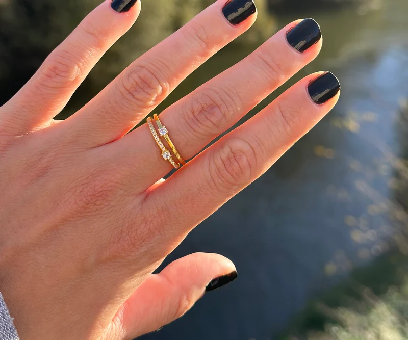 Anillo doble circonita