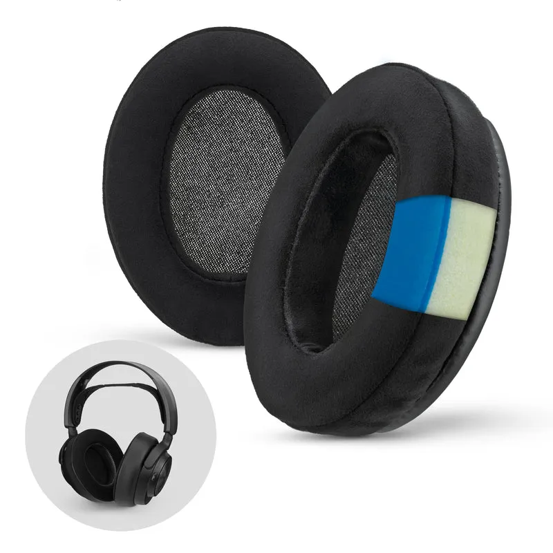 Almohadillas para juegos Brainwavz GEL, ovaladas, micro gamuza con espuma viscoelástica