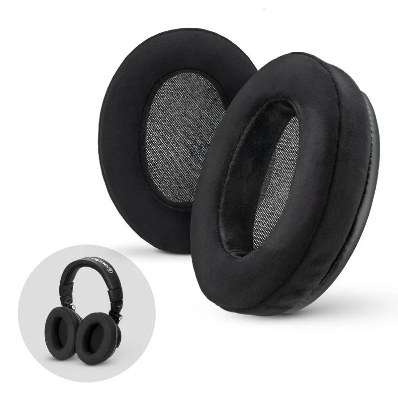 Almohadillas de espuma viscoelástica para auriculares, ovaladas, micro ante