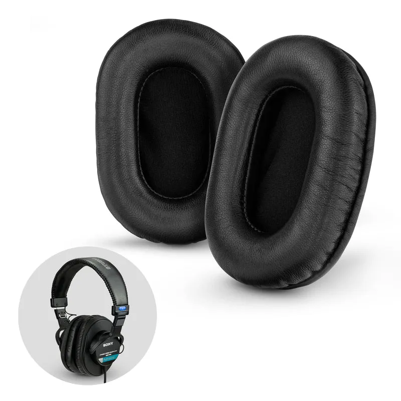 SONY MDR-7506 SHEEPSKIN Almohadillas premium de repuesto de cuero, también adecuadas para auriculares V6, CD900ST
