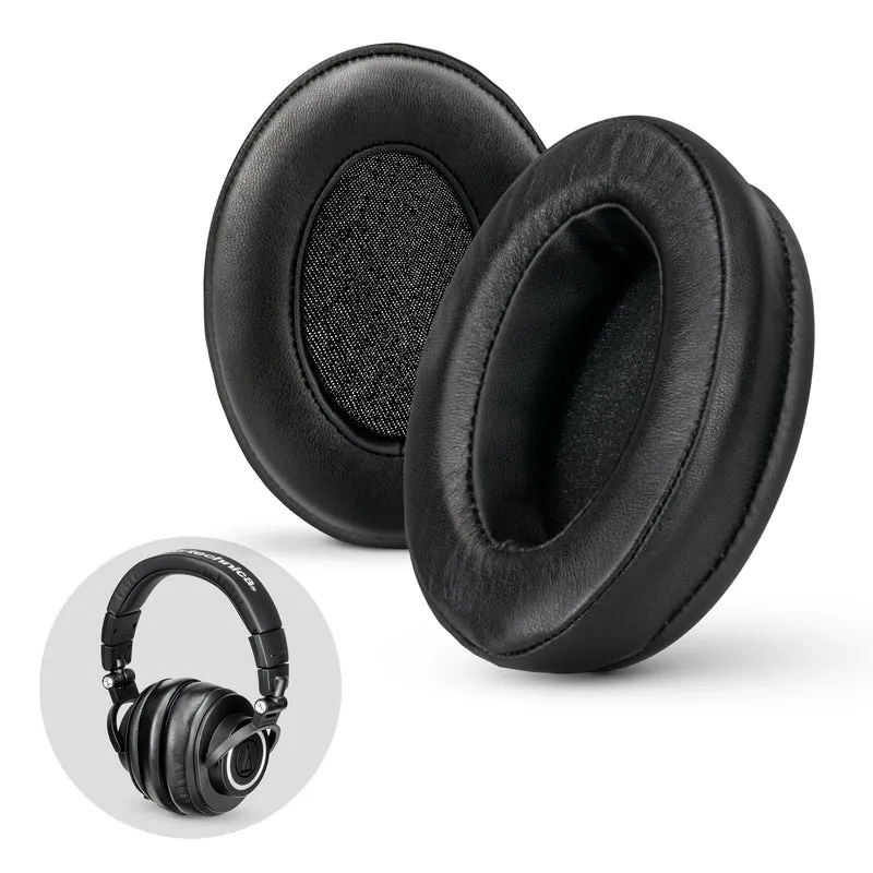 Almohadillas de espuma viscoelástica para auriculares - Ovaladas - Piel de oveja