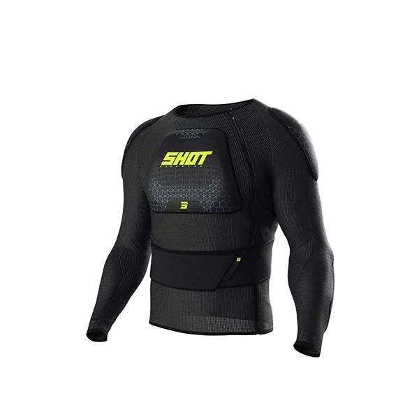 SHOT KID VEST CHALECO DE MOTO NEGRO NEON AMARILLO