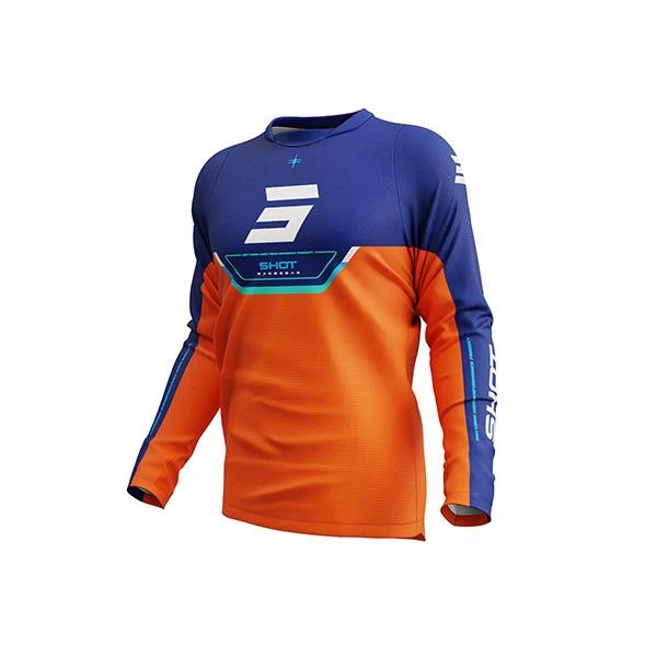SHOT DEVO CAMISA DE MOTO AZUL NARANJA